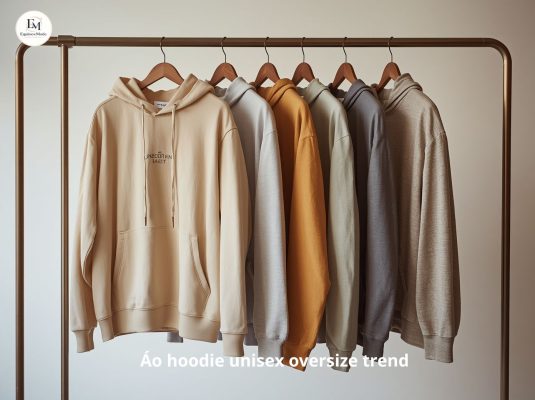 Áo hoodie unisex oversize trend