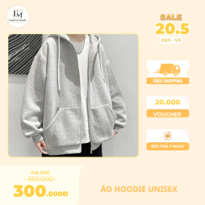 Áo Hoodie Unisex Oversize – Basic Dễ Phối Cho Mọi Outfit