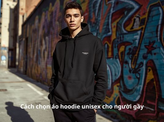 Cách chọn áo hoodie unisex cho người gầy