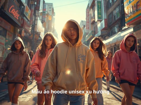 Mẫu áo hoodie unisex xu hướng