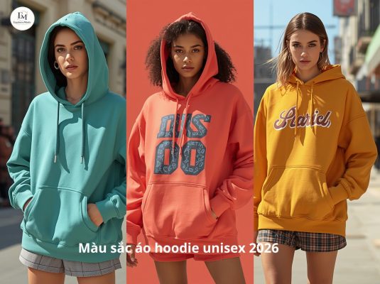 Màu sắc áo hoodie unisex 2026